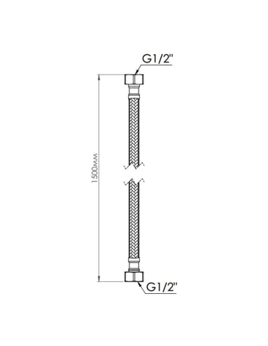 Шланг для подвода воды SD Forte ВВ SF391W150 латунь, 1,5 м - 2