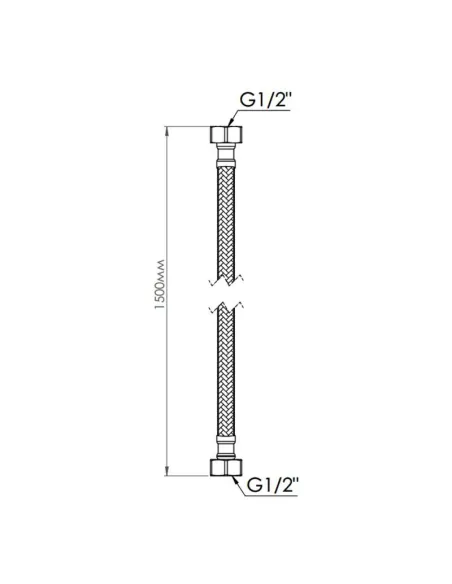 Шланг для подвода воды SD Forte ВВ SF391W150 латунь, 1,5 м - 2