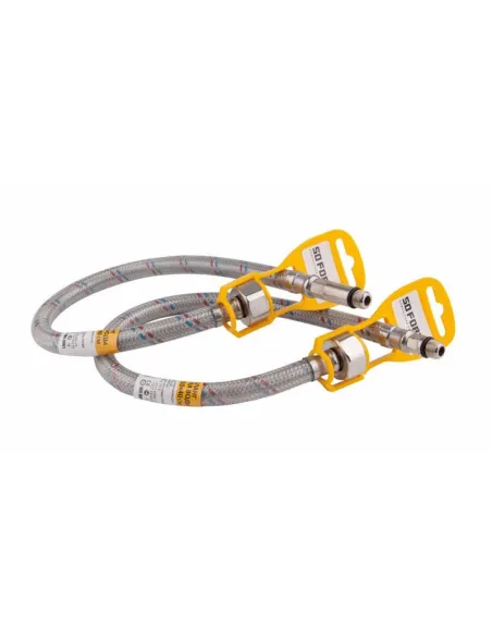 Шланг для подвода воды SD Forte М10 SF380W50 нержавеющая сталь, 0,5 м (пара) - 1