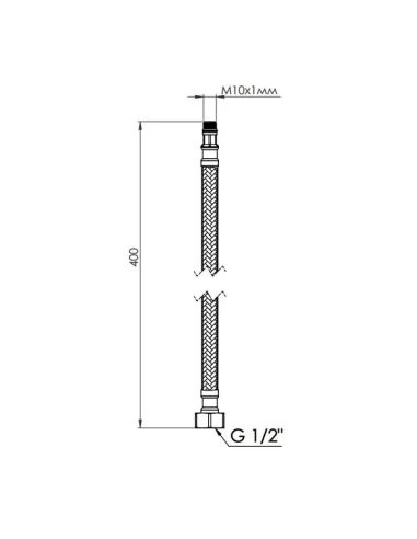 Шланг для подвода воды SD Forte М10 SF390W40 латунь, 0,4 м (пара) - 2