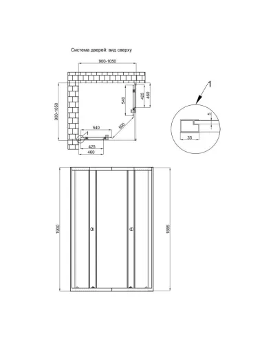 Душевая кабина без поддона Q-Tap Pisces BLA109-11SC5 Clear, квадратная - 2