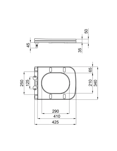 Сидіння для унітазу Q-Tap Nando Slim QT12991222AW, мікроліфт - 2