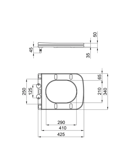 Сидіння для унітазу Q-Tap Nando Slim QT12991222AW, мікроліфт - 2