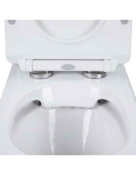 Унитаз компакт безободковый Q-Tap Presto Rimless QT24221217AW, сиденье Soft-close - 5