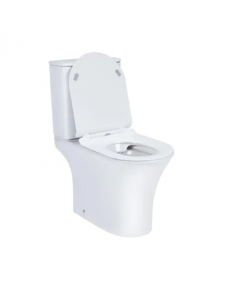 Унитаз компакт безободковый Q-Tap Presto Rimless QT24221217AW, сиденье Soft-close - 12