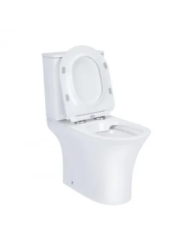 Унитаз компакт безободковый Q-Tap Presto Rimless QT24221217AW, сиденье Soft-close - 13