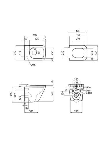 Унитаз подвесной безободковый Q-Tap Tern QT1733052EUQW, сиденье Soft-close - 2