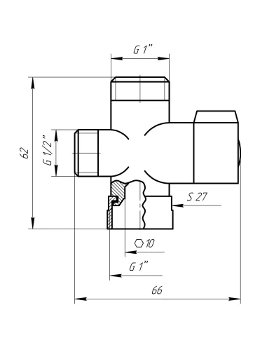 Дивертор Globus Lux NMV-14, 1 х 0.5 х 1 дюйма - 3