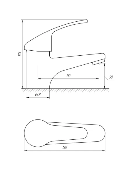 Смеситель для раковины в ванной Globus Lux Solly GLSO-0101-WH, хром - 2