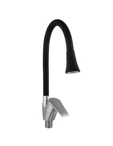 Смеситель для кухни с гибким изливом Domino Blitz DBC-203SA-B01 с насадкой - 2