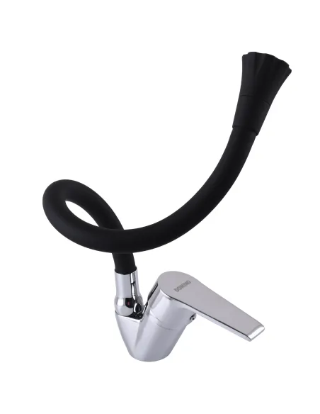 Смеситель для кухни с гибким изливом Domino Blitz DBC-203SA-B01 с насадкой - 5