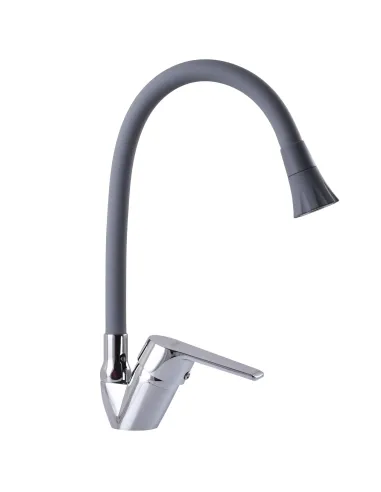 Смеситель для кухни с гибким изливом Domino Blitz DBC-203SA-G03 с насадкой - 5