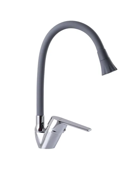 Смеситель для кухни с гибким изливом Domino Blitz DBC-203SA-G03 с насадкой - 5