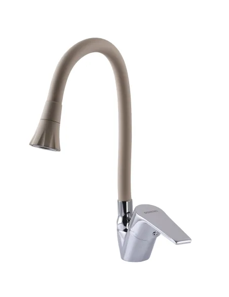 Смеситель для кухни с гибким изливом Domino Blitz DBC-203SA-K15 с насадкой - 1