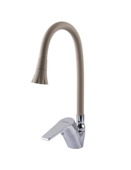 Смеситель для кухни с гибким изливом Domino Blitz DBC-203SA-K15 с насадкой - 4