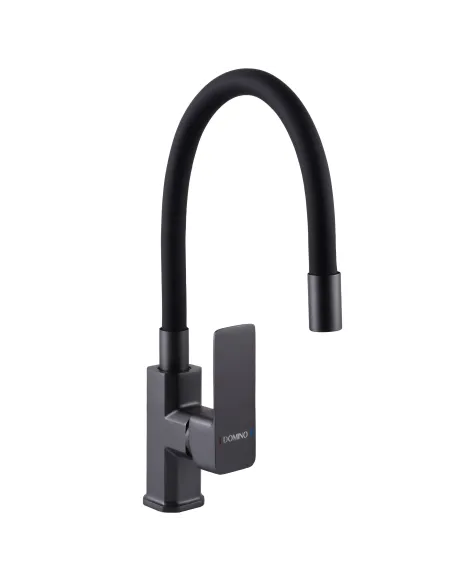 Смеситель для кухни с гибким изливом Domino Malibu DMM-203 LR-GP-Black - 1