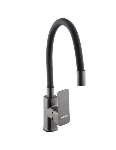 Смеситель для кухни с гибким изливом Domino Malibu DMM-203 LR-GP-Black - 2