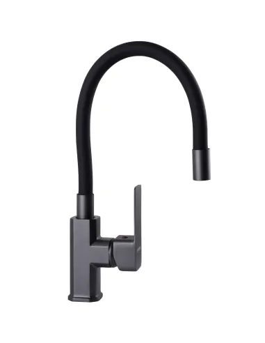 Смеситель для кухни с гибким изливом Domino Malibu DMM-203 LR-GP-Black - 3