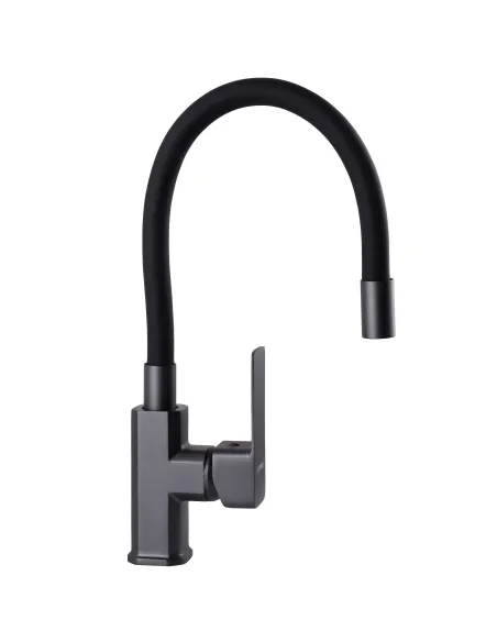 Смеситель для кухни с гибким изливом Domino Malibu DMM-203 LR-GP-Black - 3