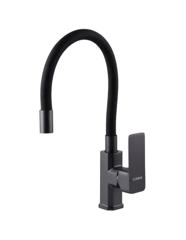 Смеситель для кухни с гибким изливом Domino Malibu DMM-203 LR-GP-Black - 5