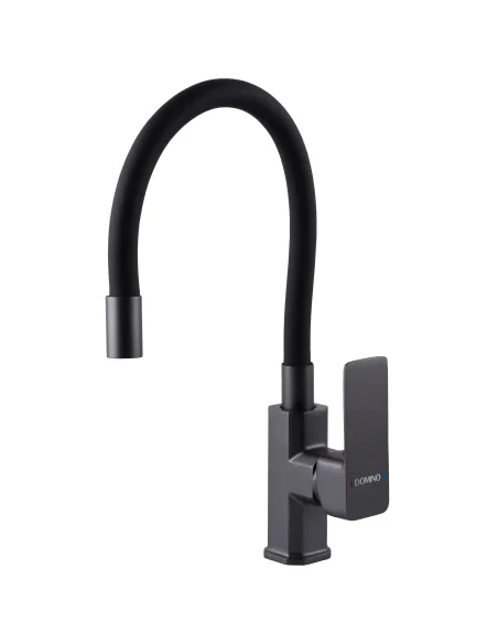 Смеситель для кухни с гибким изливом Domino Malibu DMM-203 LR-GP-Black - 5