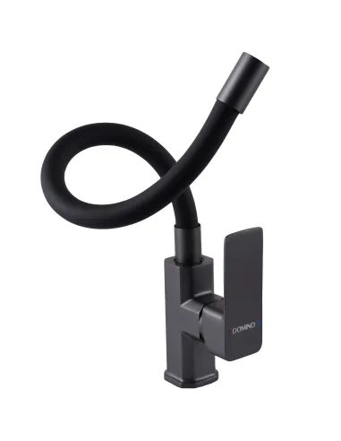 Смеситель для кухни с гибким изливом Domino Malibu DMM-203 LR-GP-Black - 6