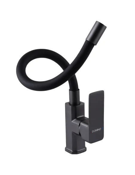 Смеситель для кухни с гибким изливом Domino Malibu DMM-203 LR-GP-Black - 6