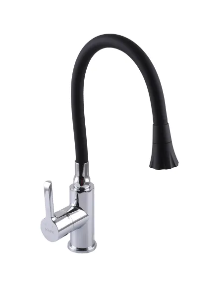Смеситель для кухни с гибким изливом Domino Prestige DPS-203SA-B01 с насадкой - 1