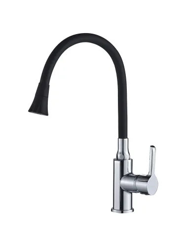 Смеситель для кухни с гибким изливом Domino Prestige DPS-203SA-B01 с насадкой - 2