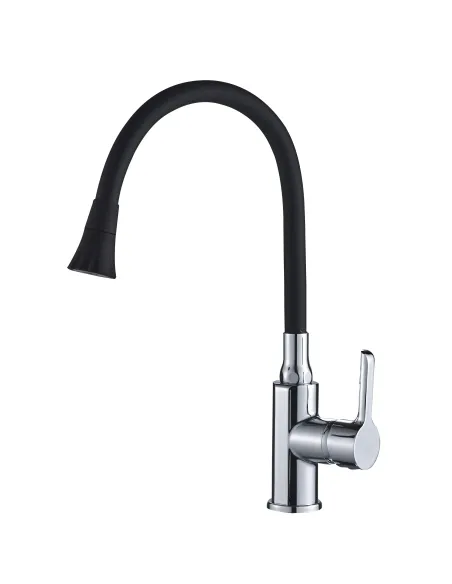 Смеситель для кухни с гибким изливом Domino Prestige DPS-203SA-B01 с насадкой - 2