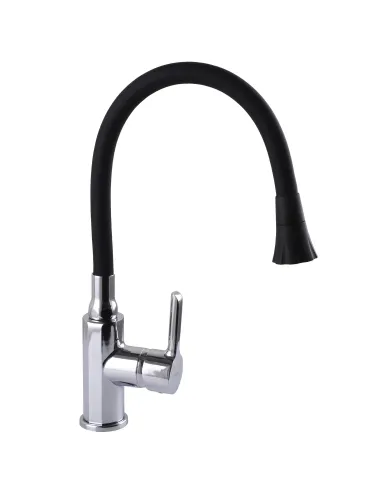 Смеситель для кухни с гибким изливом Domino Prestige DPS-203SA-B01 с насадкой - 3