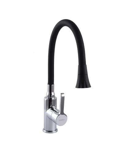 Смеситель для кухни с гибким изливом Domino Prestige DPS-203SA-B01 с насадкой - 4