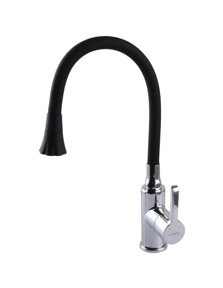 Смеситель для кухни с гибким изливом Domino Prestige DPS-203SA-B01 с насадкой - 5