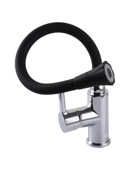 Смеситель для кухни с гибким изливом Domino Prestige DPS-203SA-B01 с насадкой - 7