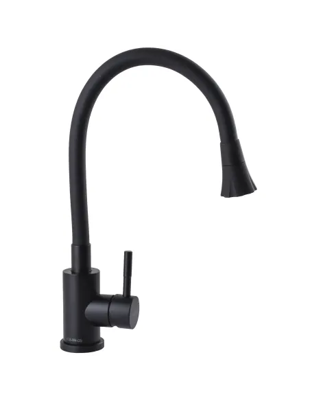 Смеситель для кухни с гибким изливом Globus Lux Alpen SBT1-203SA-BB-B01 с насадкой - 3