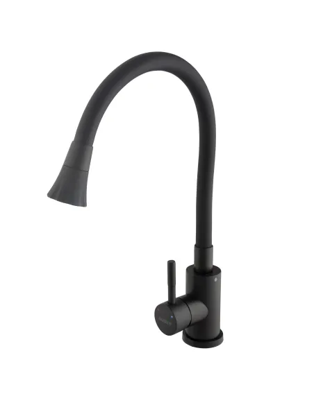 Смеситель для кухни с гибким изливом Globus Lux Alpen SBT1-203SA-BB-B01 с насадкой - 4