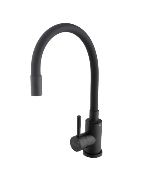 Смеситель для кухни с гибким изливом Globus Lux Alpen SBT1-203SB-BB, нержавеющая сталь - 1