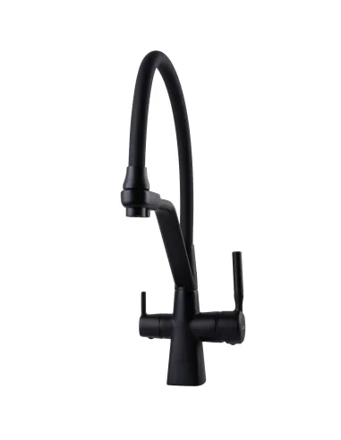 Смеситель для кухни с подключением к фильтру Globus Lux Lazer GLLR-0700-L-10-01, черный гофроизлив - 2