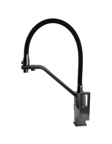 Смеситель для кухни с подключением к фильтру Globus Lux Lazer GLLR-0900-11-01, черный гофроизлив - 2