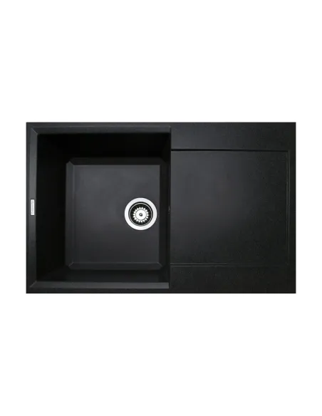 Мойка кухонная каменная Adamant Horizon 500х790 мм, прямоугольная, черная - 1