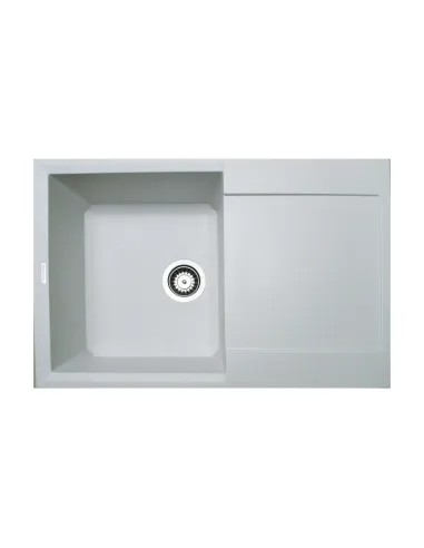 Мойка кухонная каменная Adamant Horizon 500х790 мм, прямоугольная, белая - 1