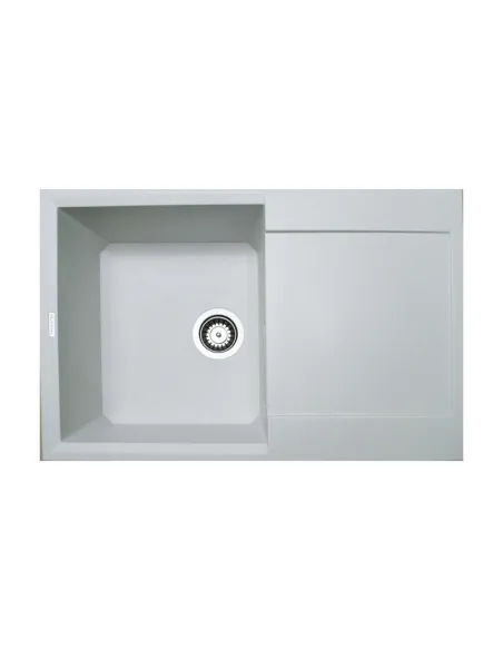 Мойка кухонная каменная Adamant Horizon 500х790 мм, прямоугольная, белая - 1