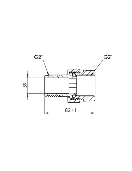 Сгон-американка прямой SD Forte SF190W15 1/2 дюйма - 2