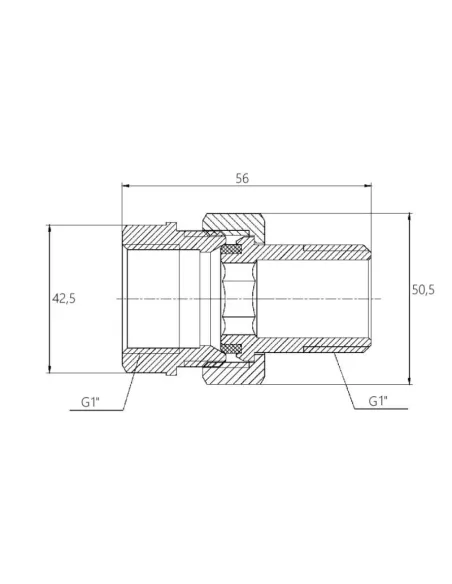 Зганяння-американка прямий SD Forte SF190W25 1 дюйм - 2