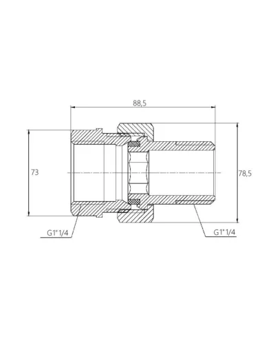 Зганяння-американка прямий SD Forte SF190W32 1 1/4 дюйма - 2