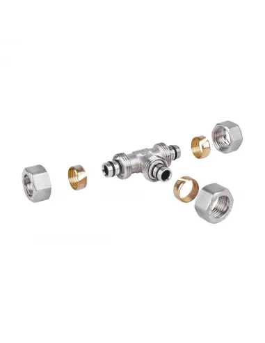Тройник обжимной SD Plus SD158W161616 16 мм, для МП труб - 3