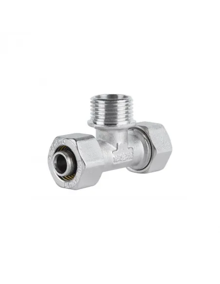 Тройник обжимной SD Plus НР SD160W161516 16 х 1/2 х 16 мм, для МП труб - 1 Тройник обжимной SD Plus НР SD160W161516 16 х 1/2 х 16 мм, для МП труб - 1