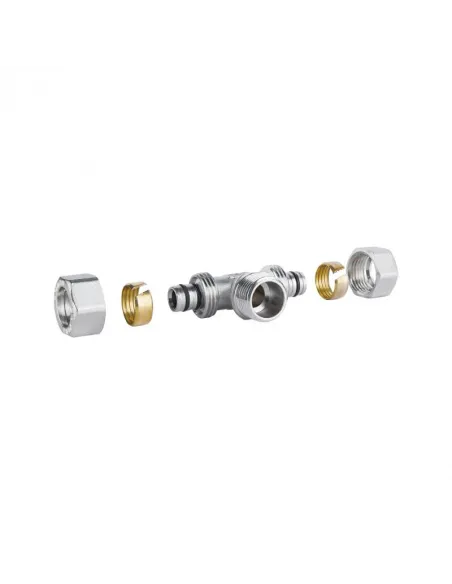Тройник обжимной SD Plus НР SD160W161516 16 х 1/2 х 16 мм, для МП труб - 3 Тройник обжимной SD Plus НР SD160W161516 16 х 1/2 х 16 мм, для МП труб - 3