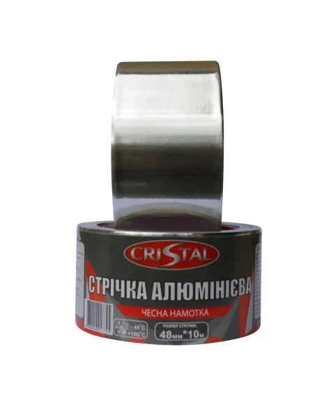 Лента алюминиевая самоклеющаяся Cristal 48 мм х 10 метров - 2 Лента алюминиевая самоклеющаяся Cristal 48 мм х 10 метров - 2