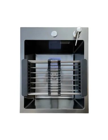 Мийка для кухні з нержавіючої сталі Romzha Nova U-350 BL з дозатором для миючого засобу та кошиком - 3